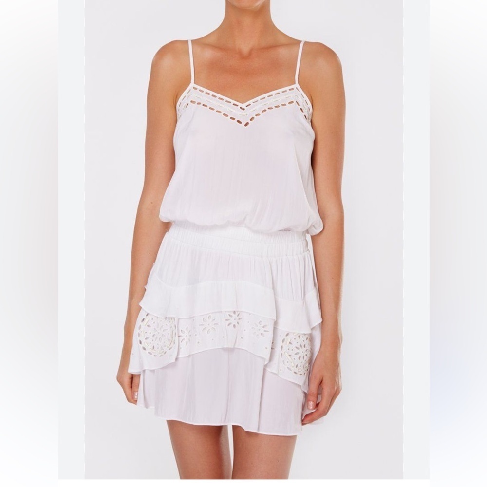 New Ramy Brook White Dress With Cutout Details